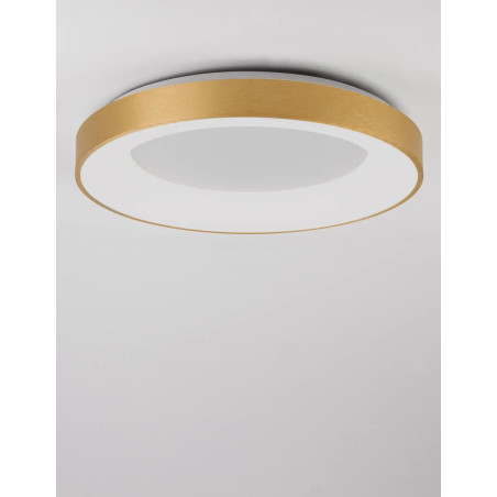 Plafon okrągły - ściemniacz triac Surdo 60cm Thin LED 3000K szczotkowane złoto
