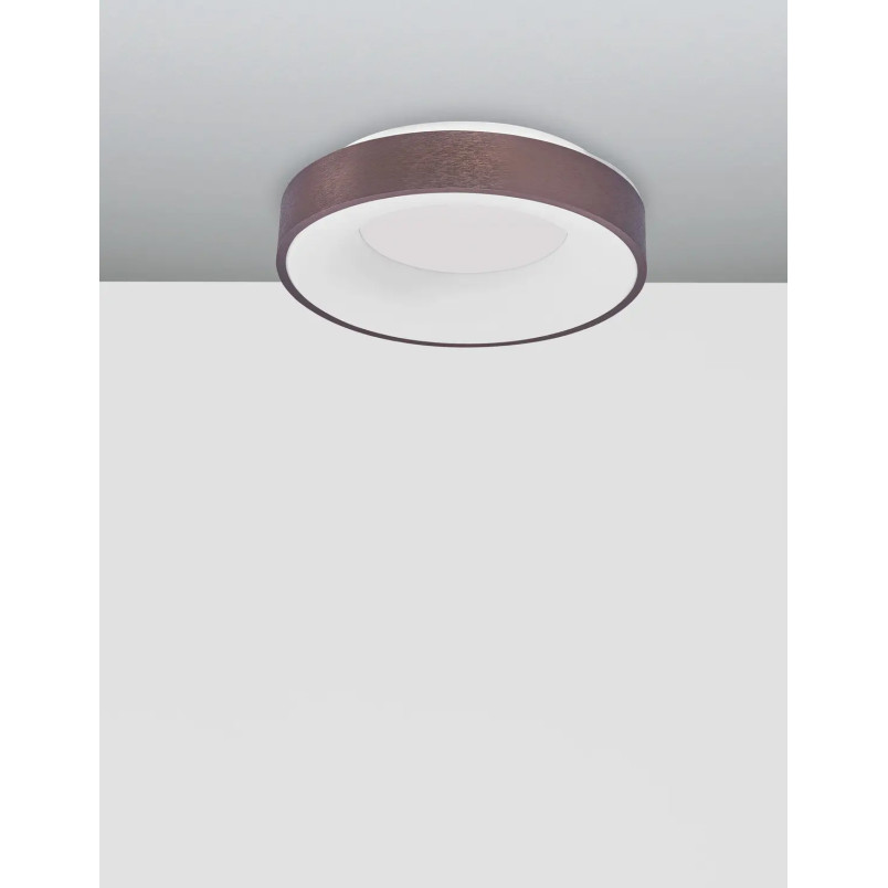 Plafon okrągły - ściemniacz triac Surdo 38cm Thin LED 3000K szczotkowany brąz