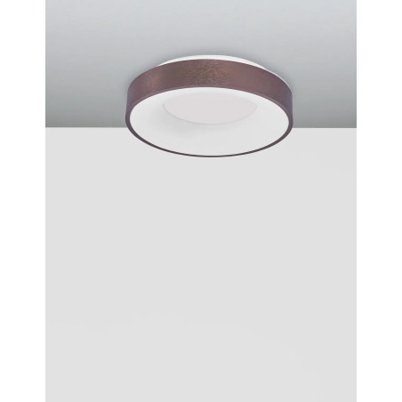 Plafon okrągły - ściemniacz triac Surdo 38cm Thin LED 3000K szczotkowany brąz