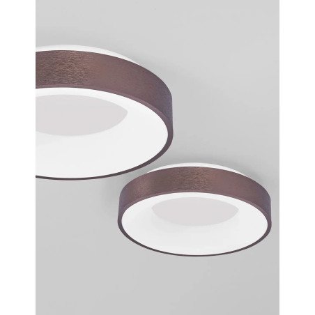 Plafon okrągły - ściemniacz triac Surdo 38cm Thin LED 3000K szczotkowany brąz