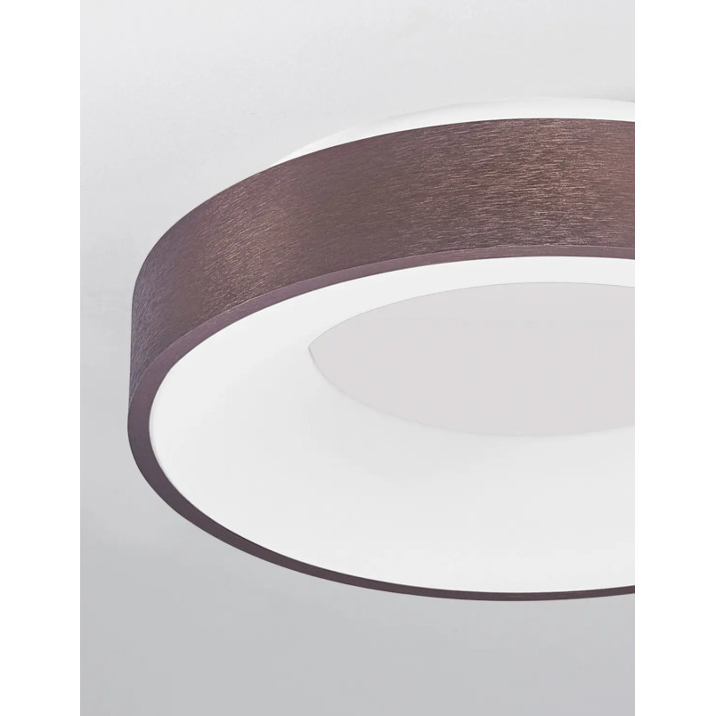 Plafon okrągły - ściemniacz triac Surdo 38cm Thin LED 3000K szczotkowany brąz