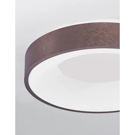 Plafon okrągły - ściemniacz triac Surdo 38cm Thin LED 3000K szczotkowany brąz
