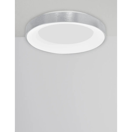 Plafon okrągły - ściemniacz triac Surdo 60cm Thin LED 3000K szczotkowane srebro