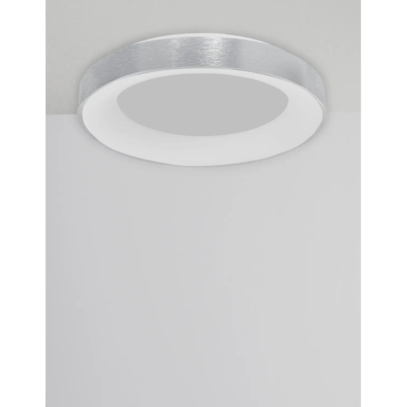 Plafon okrągły - ściemniacz triac Surdo 60cm Thin LED 3000K szczotkowane srebro