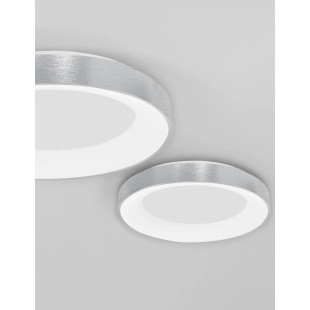Plafon okrągły - ściemniacz triac Surdo 60cm Thin LED 3000K szczotkowane srebro