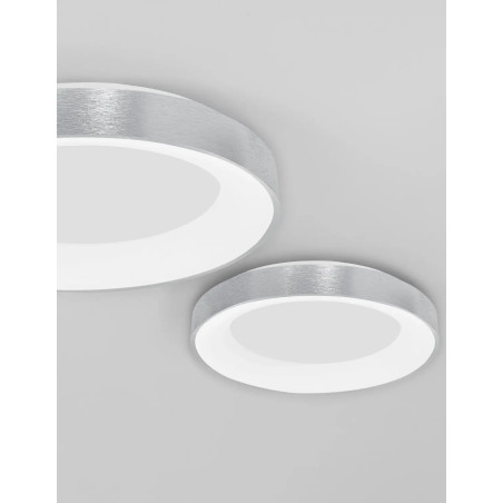 Plafon okrągły - ściemniacz triac Surdo 60cm Thin LED 3000K szczotkowane srebro