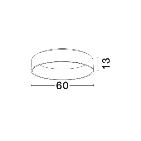 Plafon okrągły Surdo 60cm LED 3000K czarny