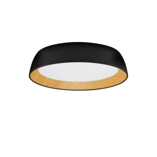 Plafon okrągły ze ściemniaczem triac Atabal 45cm LED 3000K czarny / drewno