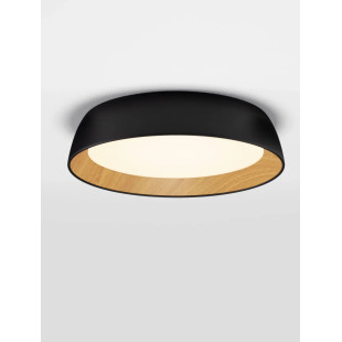 Plafon okrągły ze ściemniaczem triac Atabal 45cm LED 3000K czarny / drewno