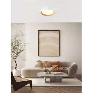 Plafon okrągły ze ściemniaczem triac Atabal 45cm LED 3000K biały / drewno
