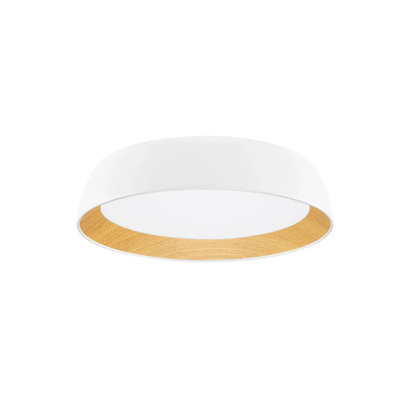 Plafon okrągły ze ściemniaczem triac Atabal 45cm LED 3000K biały / drewno