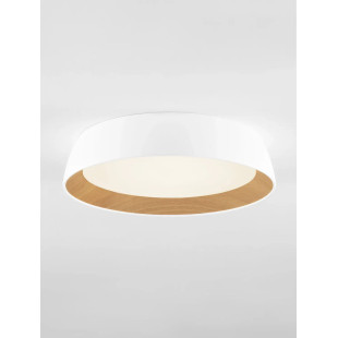 Plafon okrągły ze ściemniaczem triac Atabal 45cm LED 3000K biały / drewno