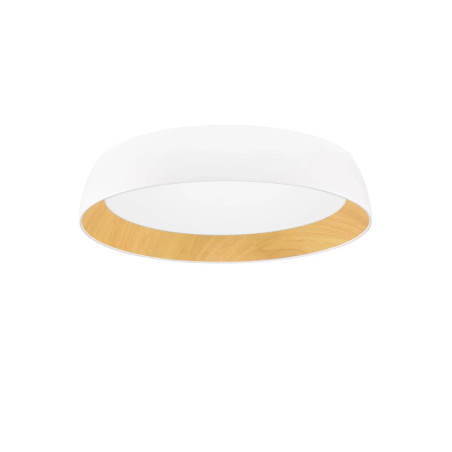 Plafon okrągły ze ściemniaczem triac Atabal 60cm LED 3000K biały / drewno