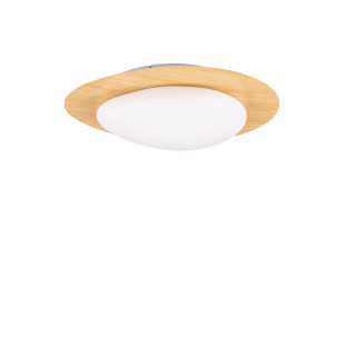 Plafon ściemniany o organicznym kształcie Batil LED 3000K 47cm biały / imitacja drewna
