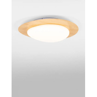 Plafon ściemniany o organicznym kształcie Batil LED 3000K 47cm biały / imitacja drewna