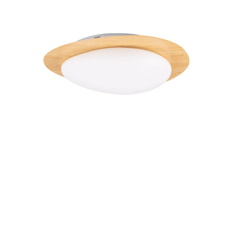 Plafon ściemniany o organicznym kształcie Batil LED 3000K 57cm biały / imitacja drewna