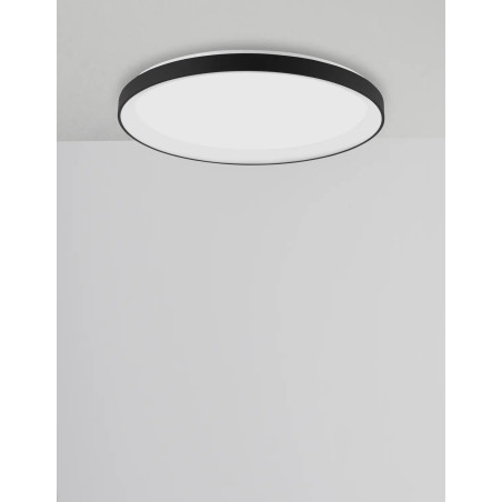 Plafon okrągły ze ściemniaczem triac Tirafi 38cm LED 3000K czarny