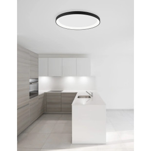 Plafon okrągły ze ściemniaczem triac Tirafi 38cm LED 3000K czarny