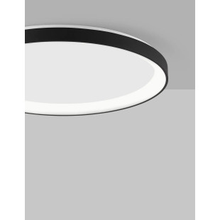 Plafon okrągły ze ściemniaczem triac Tirafi 48cm LED 3000K czarny