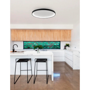 Plafon okrągły ze ściemniaczem triac Tirafi 58cm LED 3000K czarny