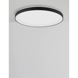 Plafon okrągły ze ściemniaczem triac Tirafi 58cm LED 3000K czarny