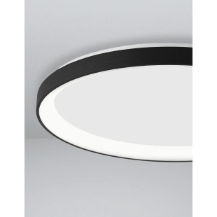 Plafon okrągły ze ściemniaczem triac Tirafi 58cm LED 3000K czarny