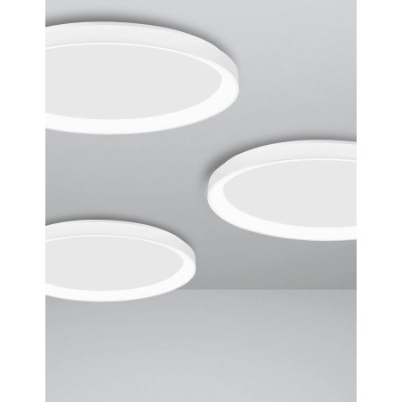 Plafon okrągły ze ściemniaczem triac Tirafi 58cm LED 3000K biały