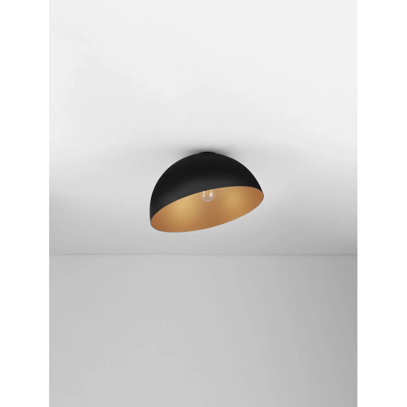 Plafon metalowy designerski Tohoku 40cm czarno-złoty