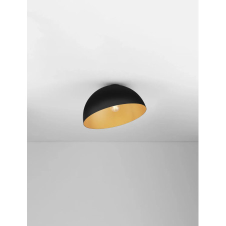 Plafon metalowy designerski Tohoku 40cm czarno-złoty