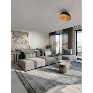 Plafon metalowy designerski Tohoku 50cm czarno-złoty