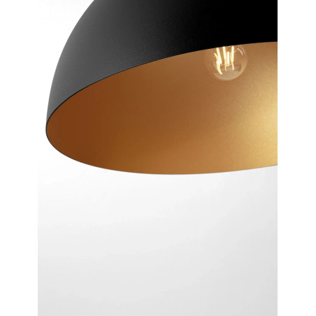 Plafon metalowy designerski Tohoku 50cm czarno-złoty