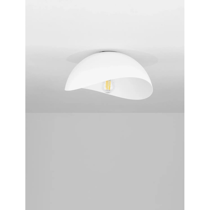 Plafon organiczny z metalu Martino 30cm biały