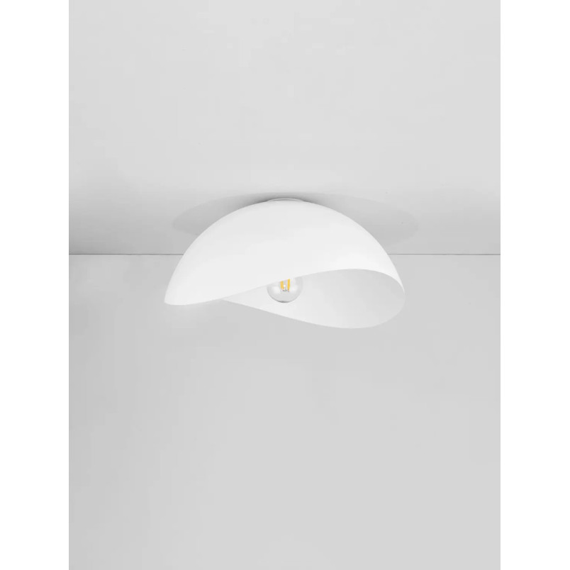 Plafon organiczny z metalu Martino 40cm biały
