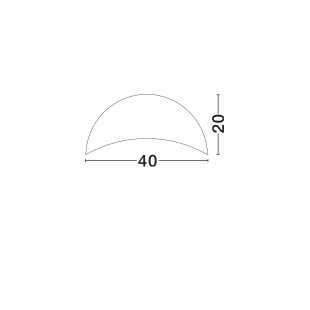 Plafon organiczny z metalu Martino 40cm biały