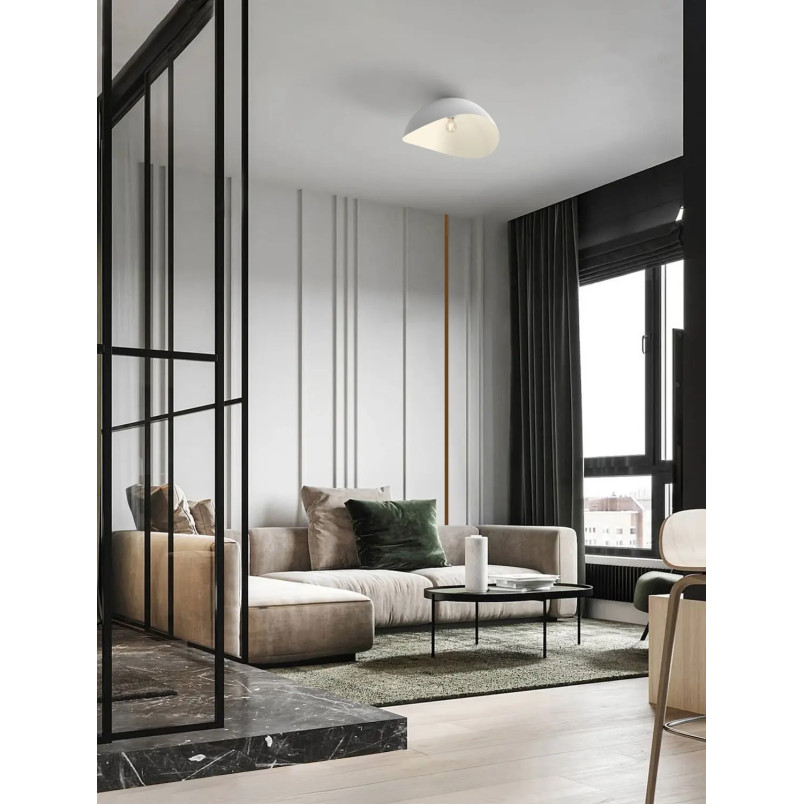 Plafon organiczny z metalu Martino 50cm biały