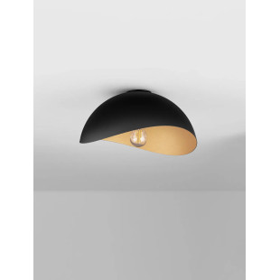 Plafon organiczny z metalu Martino 30cm czarno-złoty