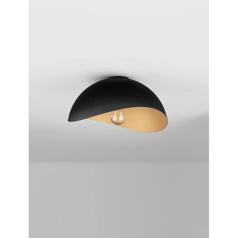 Plafon organiczny z metalu Martino 30cm czarno-złoty