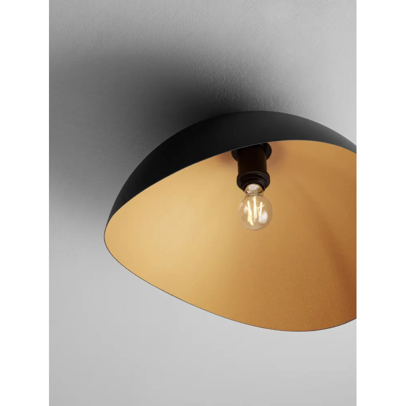 Plafon organiczny z metalu Martino 50cm czarno-złoty