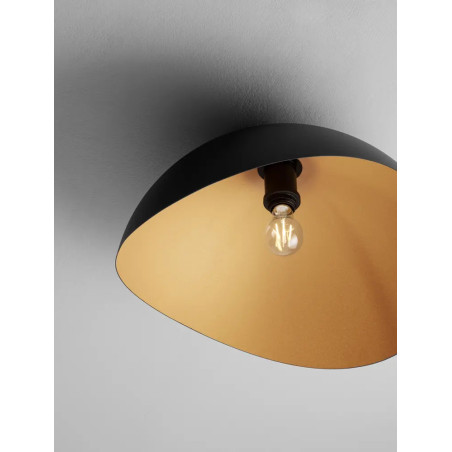 Plafon organiczny z metalu Martino 50cm czarno-złoty