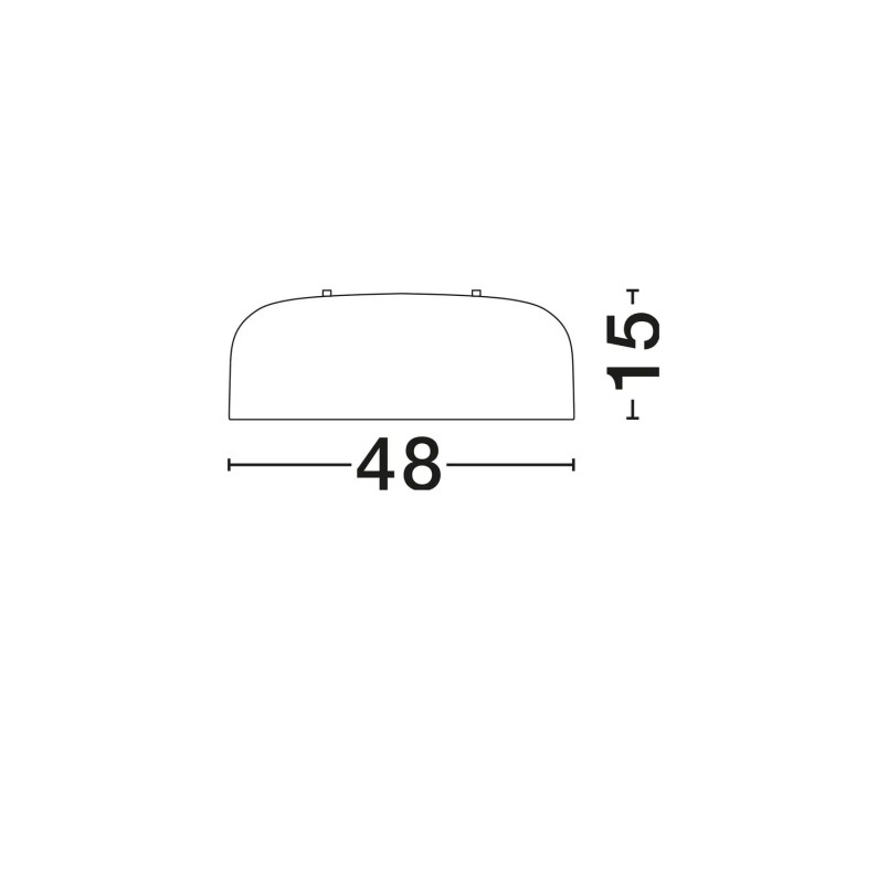 Plafon metalowy Abruzzi 48cm biały