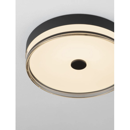 Plafon okrągły modern Trimonte 40cm LED 3000K czarny / dymiony akryl