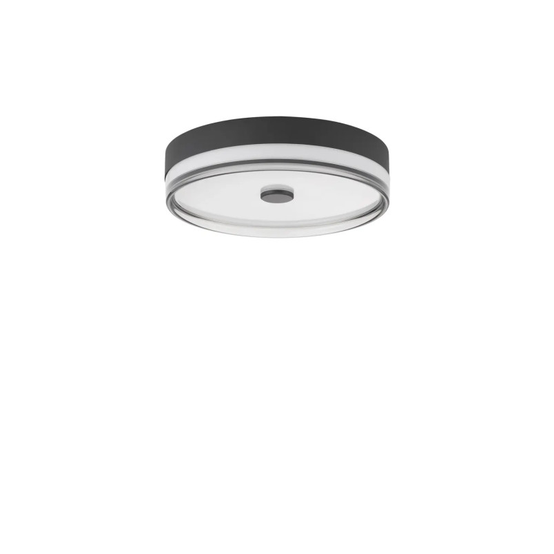 Plafon okrągły modern Trimonte 40cm LED 3000K czarny / dymiony akryl