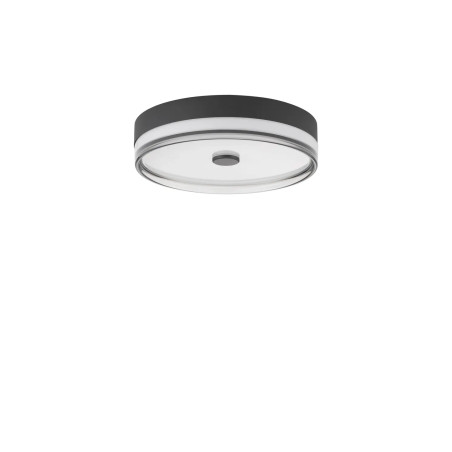 Plafon okrągły modern Trimonte 40cm LED 3000K czarny / dymiony akryl