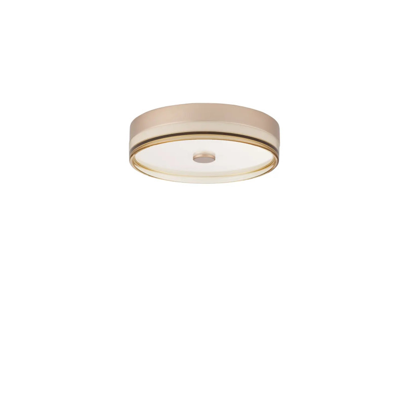 Plafon okrągły modern Trimonte 40cm LED 3000K szampańskie złoto / bursztynowy akryl