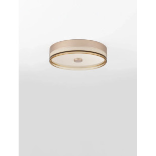Plafon okrągły modern Trimonte 40cm LED 3000K szampańskie złoto / bursztynowy akryl