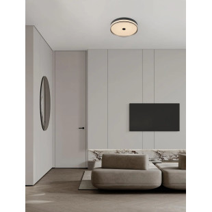 Plafon okrągły modern Trimonte 50cm LED 3000K czarny / dymiony akryl