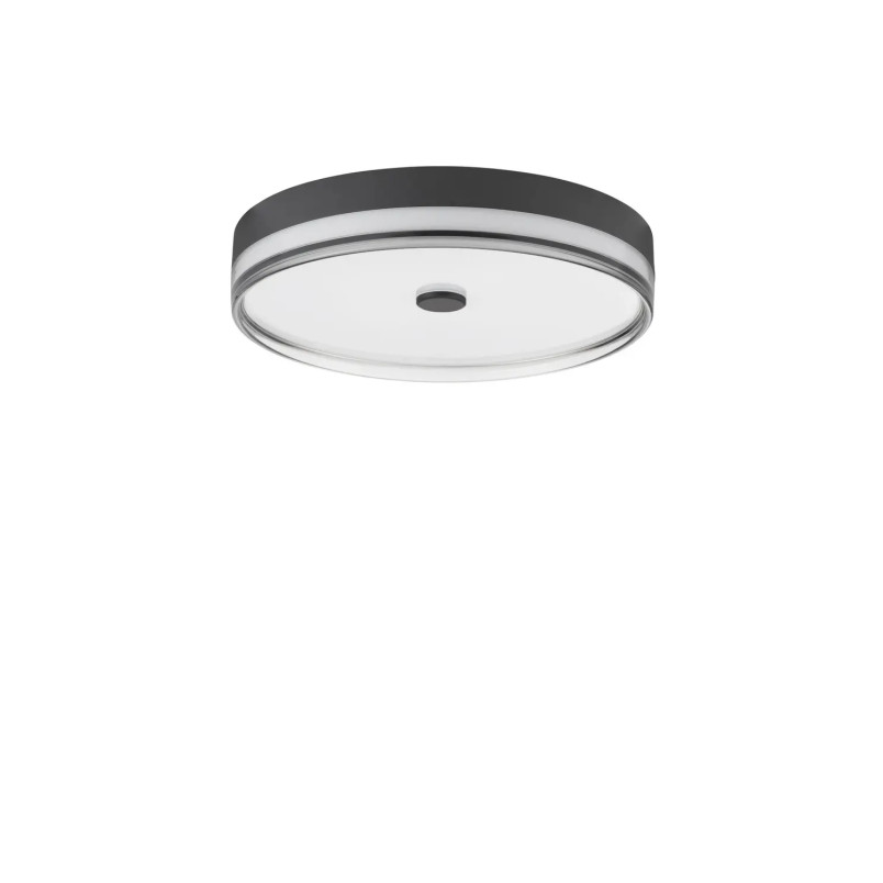 Plafon okrągły modern Trimonte 50cm LED 3000K czarny / dymiony akryl