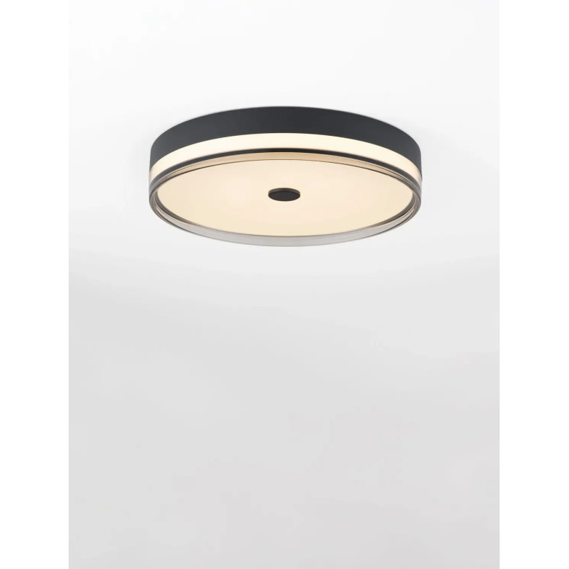 Plafon okrągły modern Trimonte 50cm LED 3000K czarny / dymiony akryl