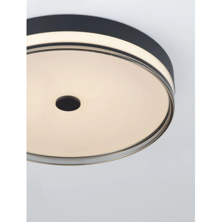 Plafon okrągły modern Trimonte 50cm LED 3000K czarny / dymiony akryl