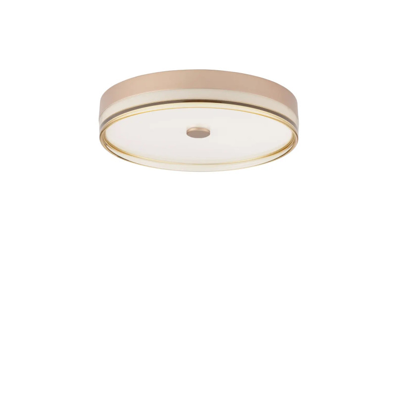 Plafon okrągły modern Trimonte 50cm LED 3000K szampańskie złoto / bursztynowy akryl